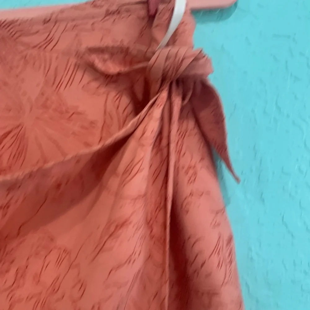 Tommy Bahama Coral Floral Sarong skirt maxi Hawaii beach resort silk M vacay